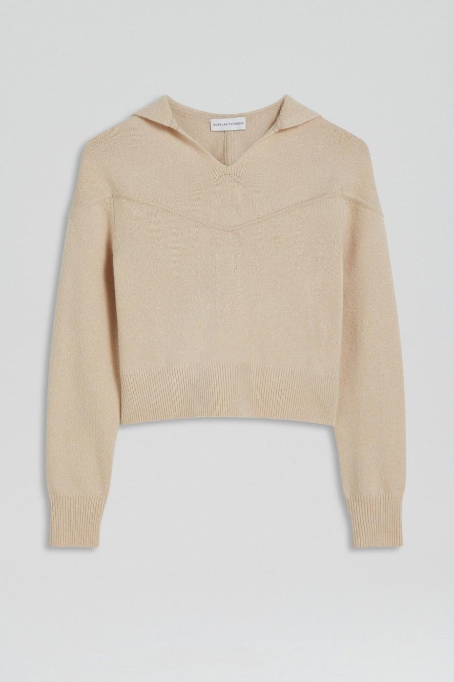 Sweaters | Women Scanlan Theodore CASHMERE HOODED SWEATER Wheat