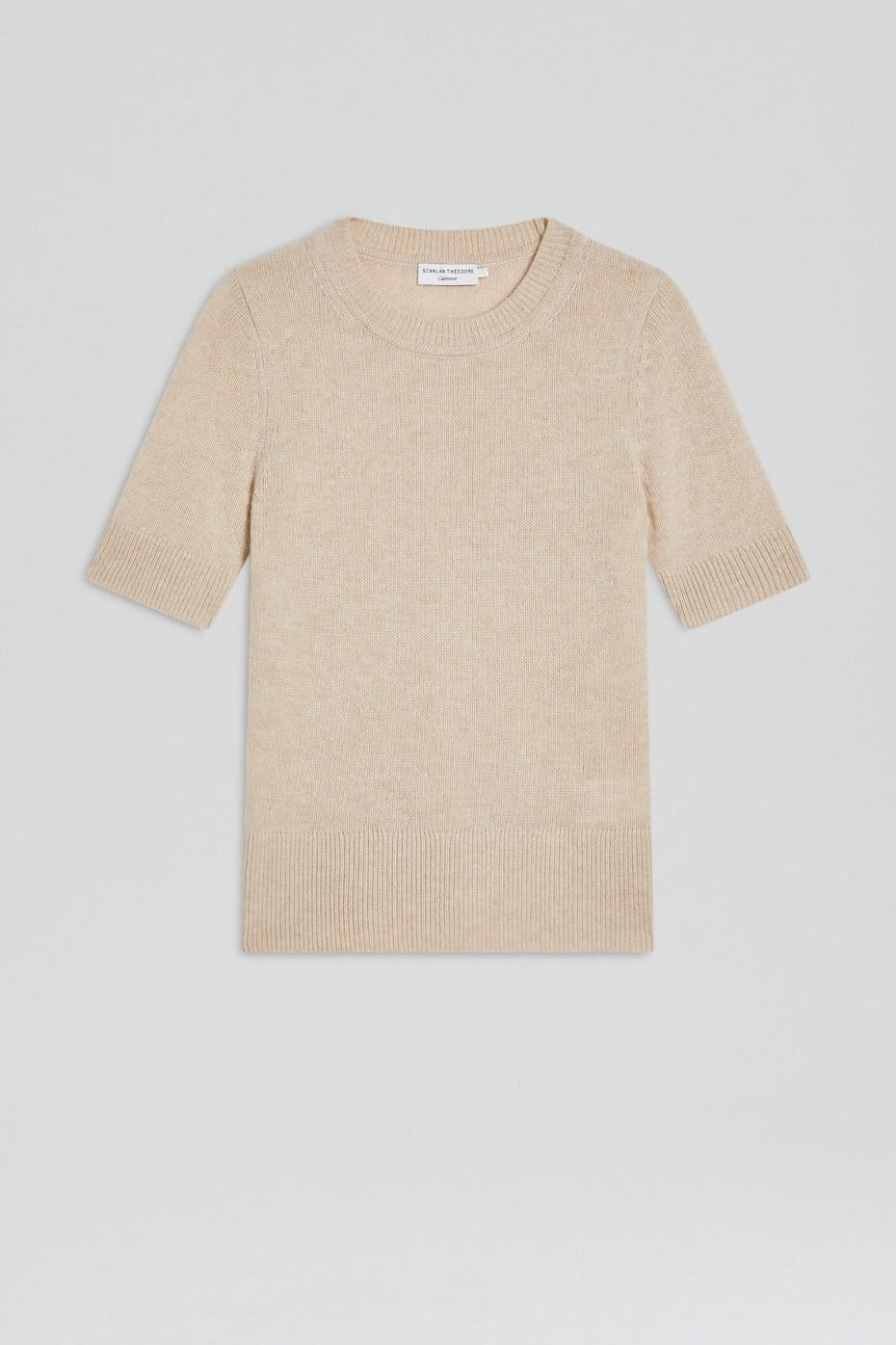 Sweaters | Women Scanlan Theodore CASHMERE SLIM FIT SWEATER 5 Wheat