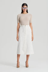 Sweaters | Women Scanlan Theodore CASHMERE SLIM FIT SWEATER 5 Wheat