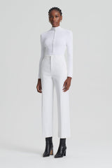 Sweaters | Women Scanlan Theodore CREPE KNIT BUTTON POLO SWEATER White