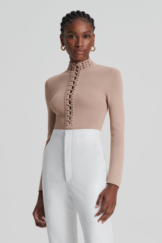 Sweaters | Women Scanlan Theodore CREPE KNIT DAISY TOP Oat