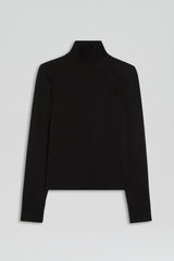 Sweaters | Women Scanlan Theodore MICRO KNIT LONG SLEEVE SWEATER Black