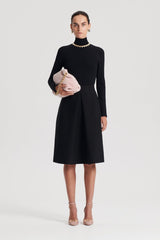 Sweaters | Women Scanlan Theodore MICRO KNIT LONG SLEEVE SWEATER Black