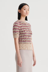 Sweaters | Women Scanlan Theodore STRIPE SLIM SWEATER Black