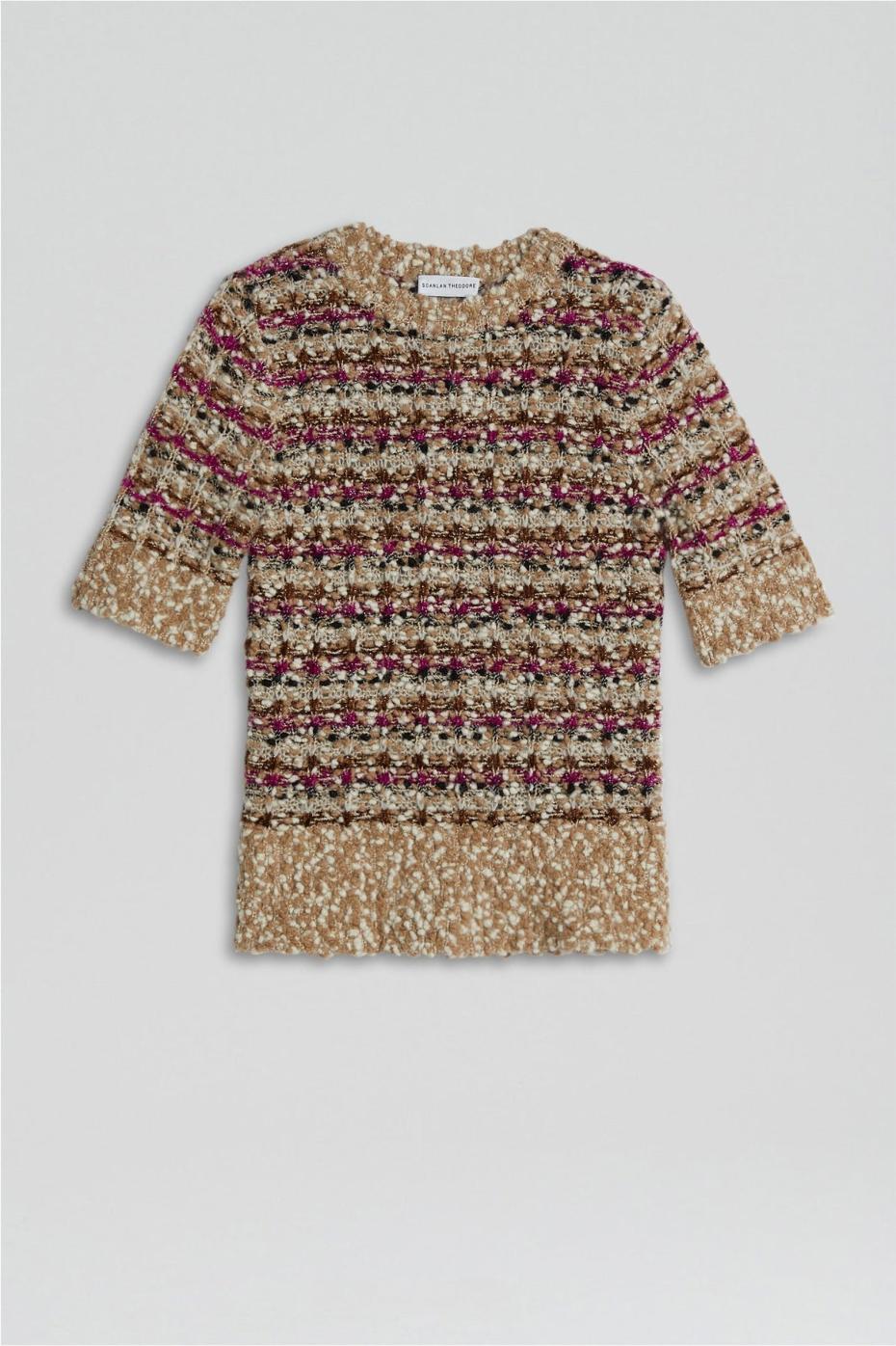 Sweaters | Women Scanlan Theodore STRIPE SLIM SWEATER Black