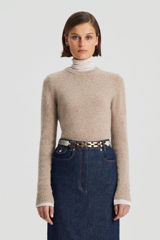 Sweaters | Women Scanlan Theodore TWEED SWEATER Taupe
