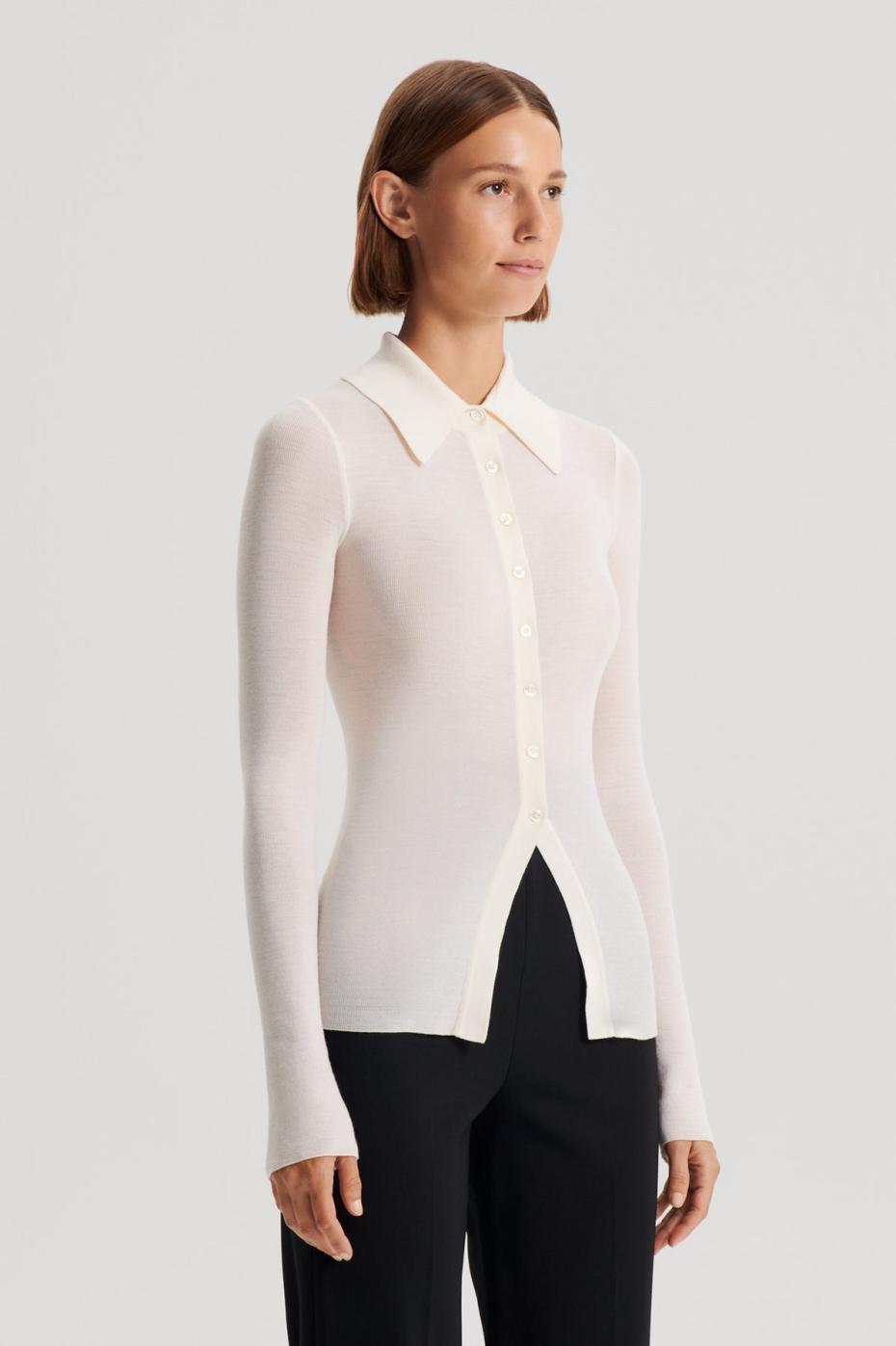 Tops | Women Scanlan Theodore BABYWOOL CARDIGAN Ivory