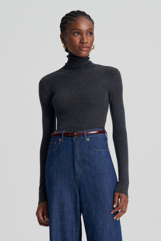 Tops | Women Scanlan Theodore BABYWOOL POLO Charcoal All