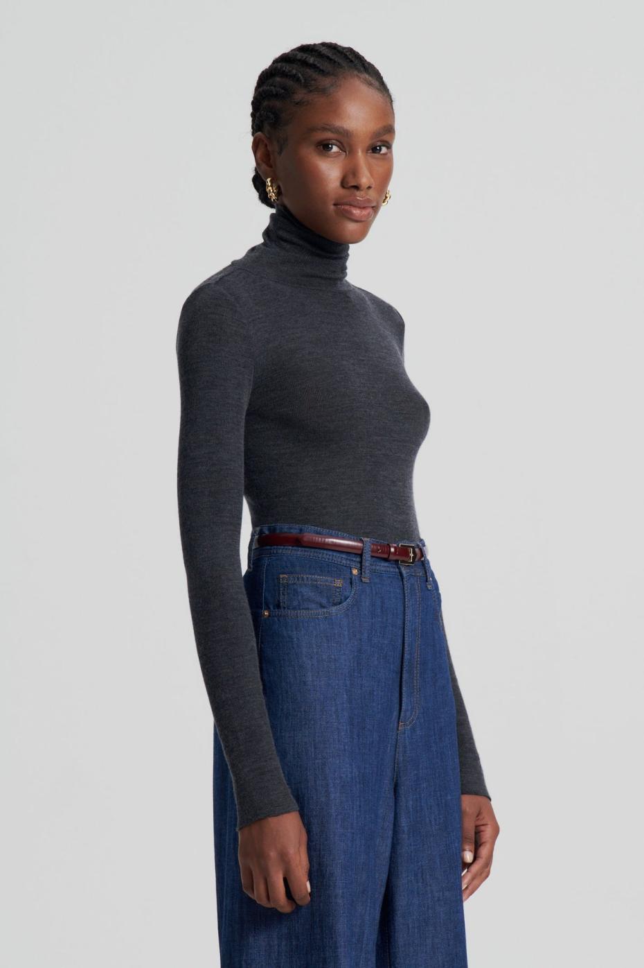 Tops | Women Scanlan Theodore BABYWOOL POLO Charcoal All