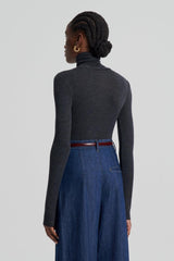 Tops | Women Scanlan Theodore BABYWOOL POLO Charcoal All