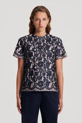 Tops | Women Scanlan Theodore BONDED LACE TOP Navy