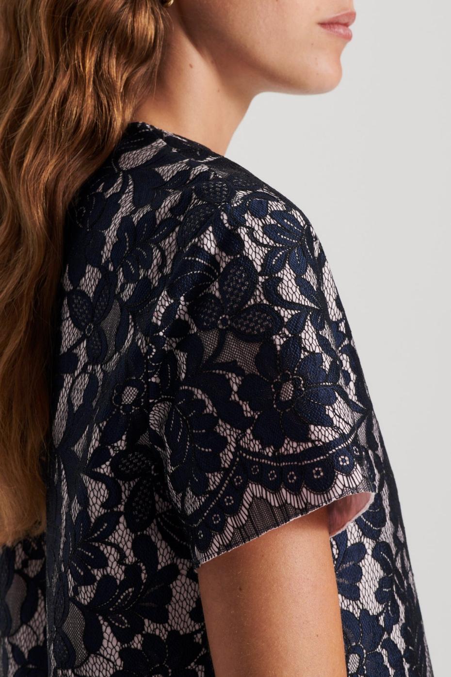 Tops | Women Scanlan Theodore BONDED LACE TOP Navy