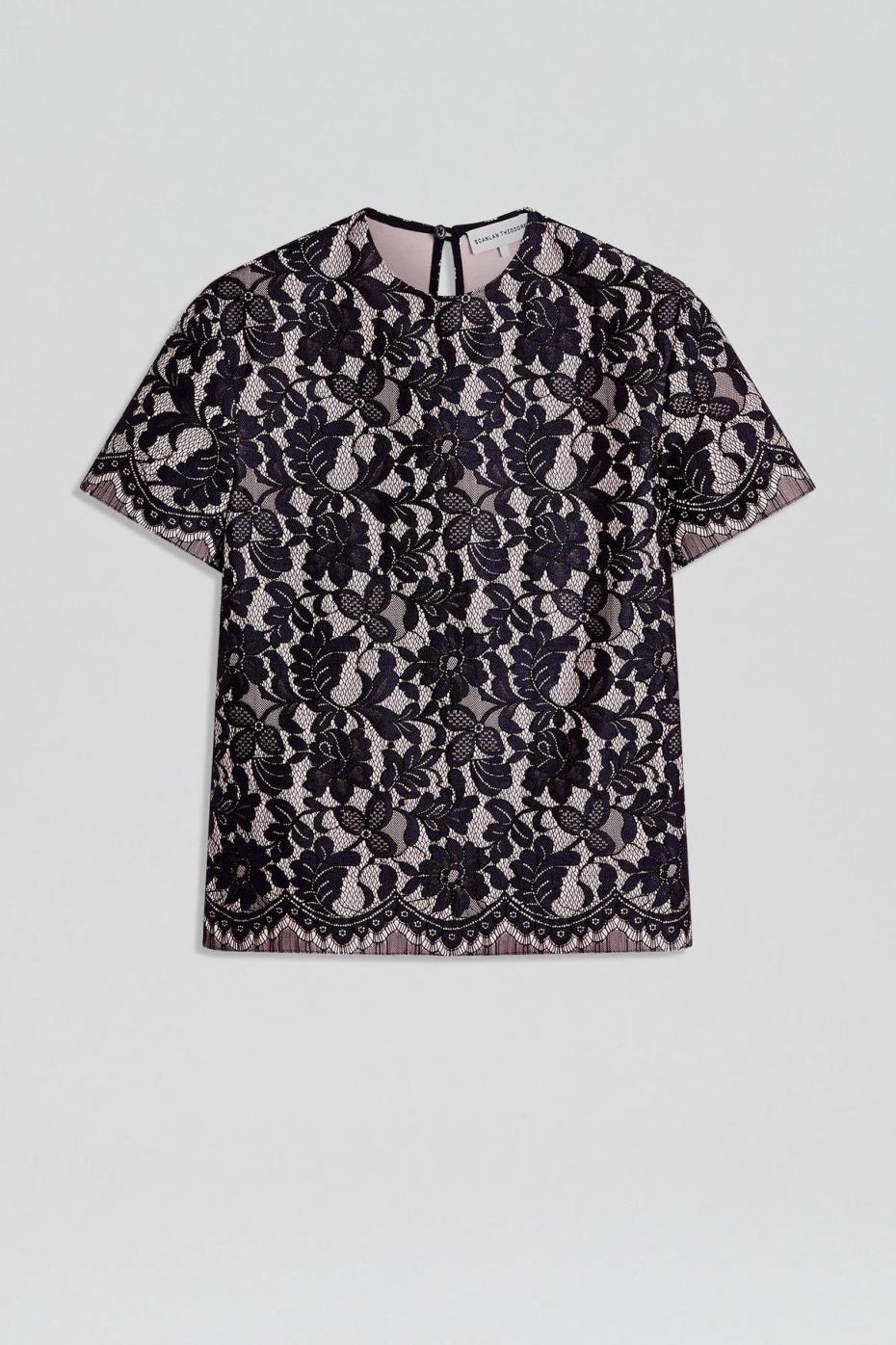 Tops | Women Scanlan Theodore BONDED LACE TOP Navy