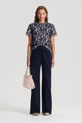 Tops | Women Scanlan Theodore BONDED LACE TOP Navy