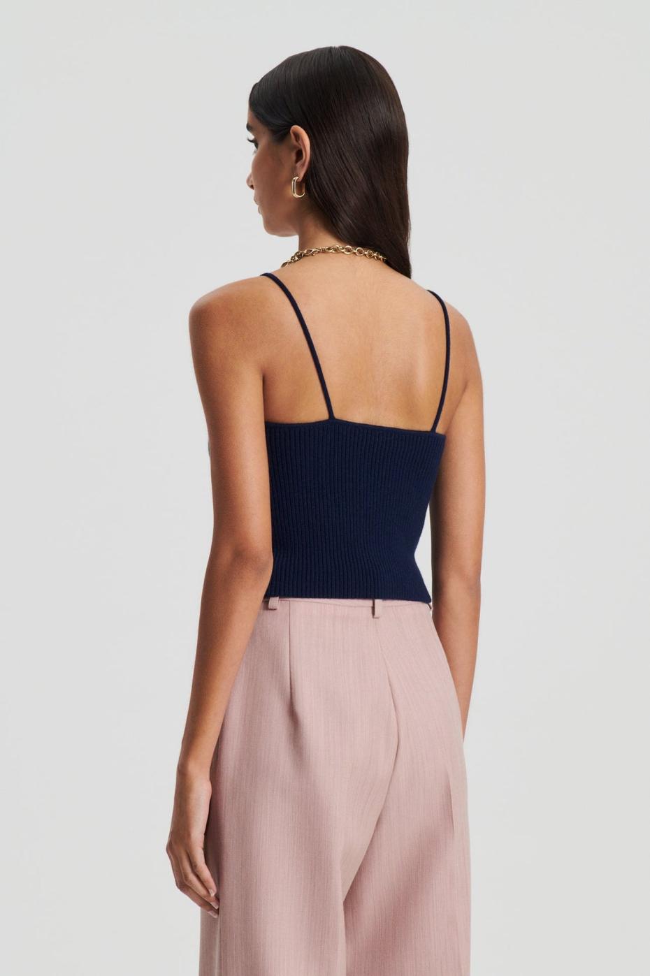 Tops | Women Scanlan Theodore CASHMERE CAMISOLE Navy X