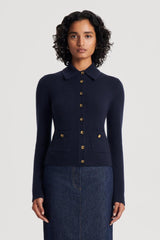 Tops | Women Scanlan Theodore CASHMERE SHIRT Navy