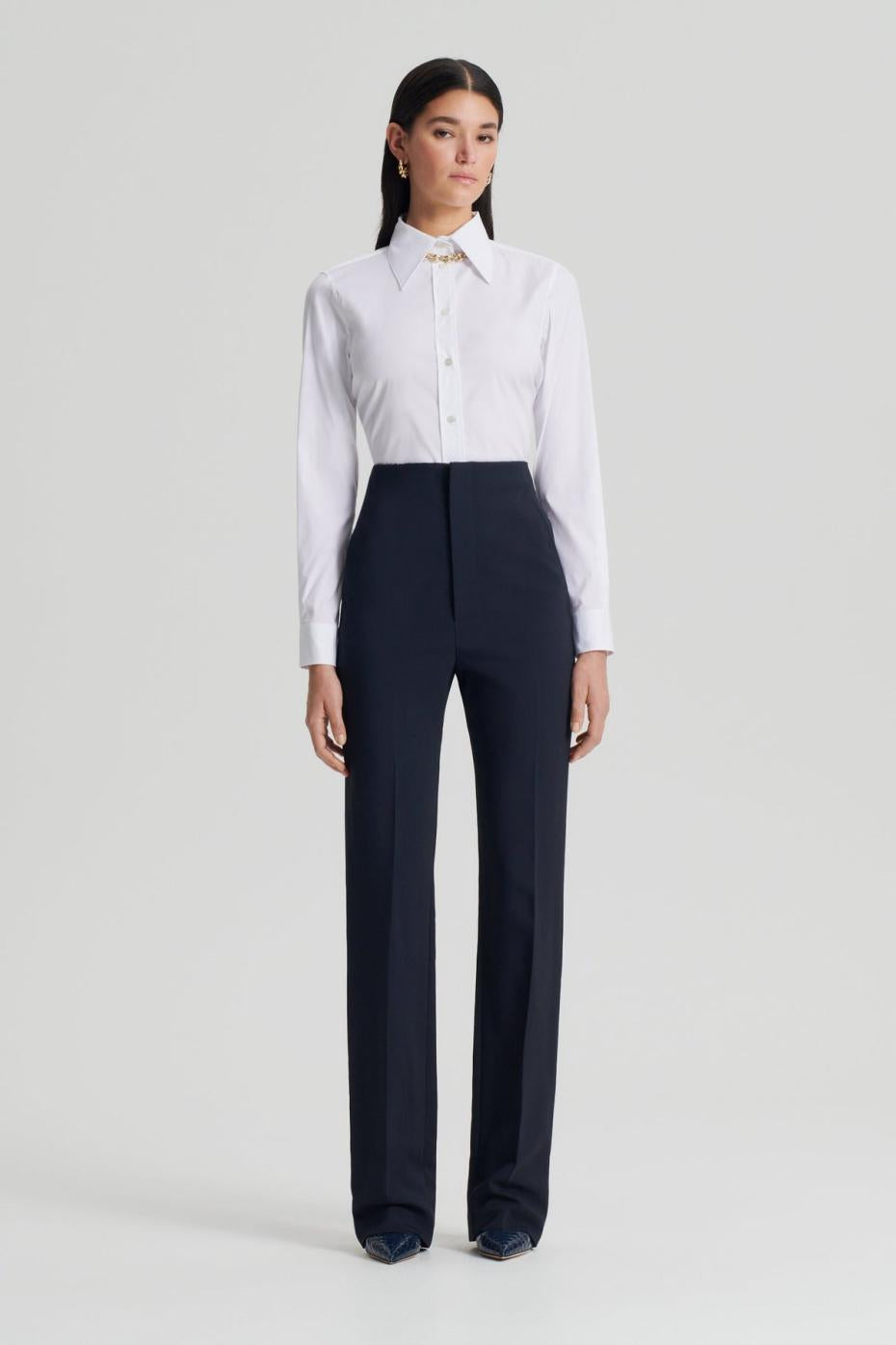 Tops | Women Scanlan Theodore COTTON SLIM FIT SHIRT White