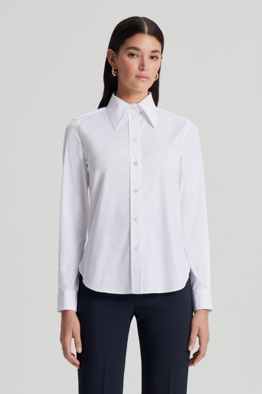 Tops | Women Scanlan Theodore COTTON SLIM FIT SHIRT White