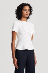 Tops | Women Scanlan Theodore CREPE KNIT CRAVAT TOP Cream