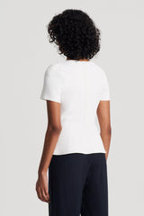 Tops | Women Scanlan Theodore CREPE KNIT CRAVAT TOP Cream