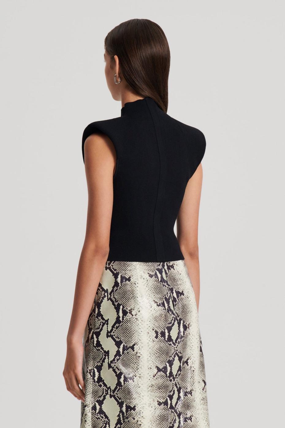 Tops | Women Scanlan Theodore CREPE KNIT MILANO SLVLSS TOP Black