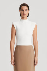 Tops | Women Scanlan Theodore CREPE KNIT MILANO SLVLSS TOP Cream