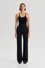 Tops | Women Scanlan Theodore CREPE KNIT RIB SINGLET Black