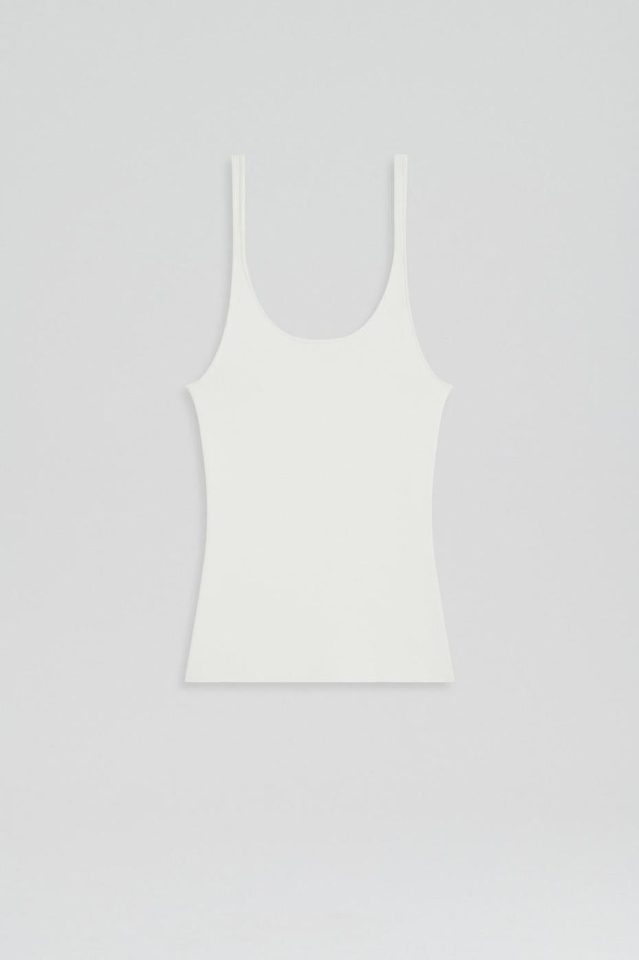 Tops | Women Scanlan Theodore CREPE KNIT RIB SINGLET Cream