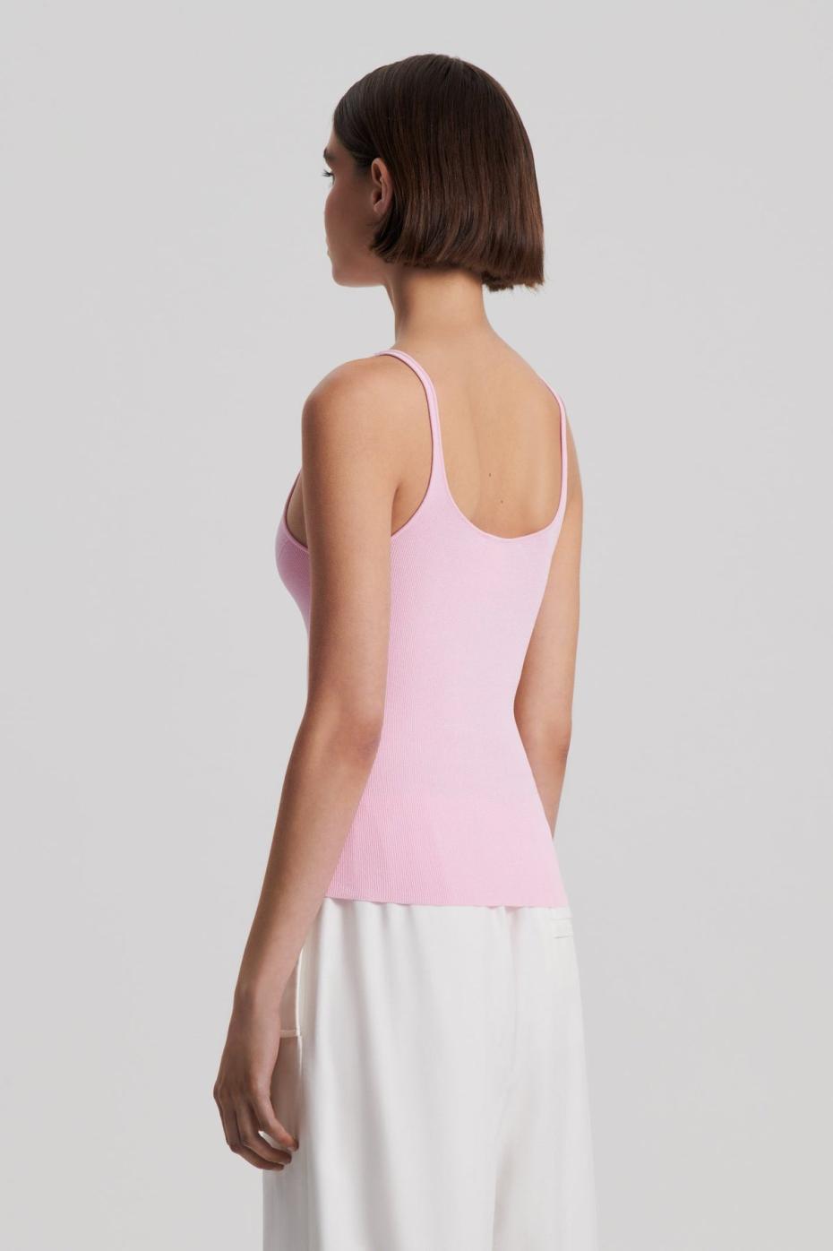 Tops | Women Scanlan Theodore CREPE KNIT RIB SINGLET Light.pink