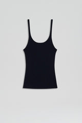 Tops | Women Scanlan Theodore CREPE KNIT RIB SINGLET Navy