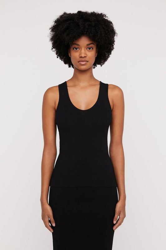 Tops | Women Scanlan Theodore CREPE KNIT SINGLET Black
