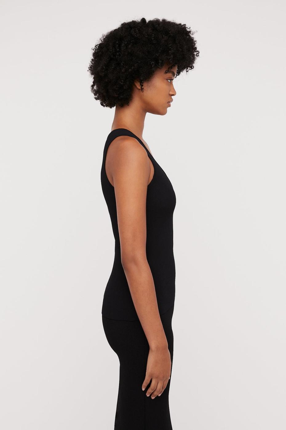 Tops | Women Scanlan Theodore CREPE KNIT SINGLET Black