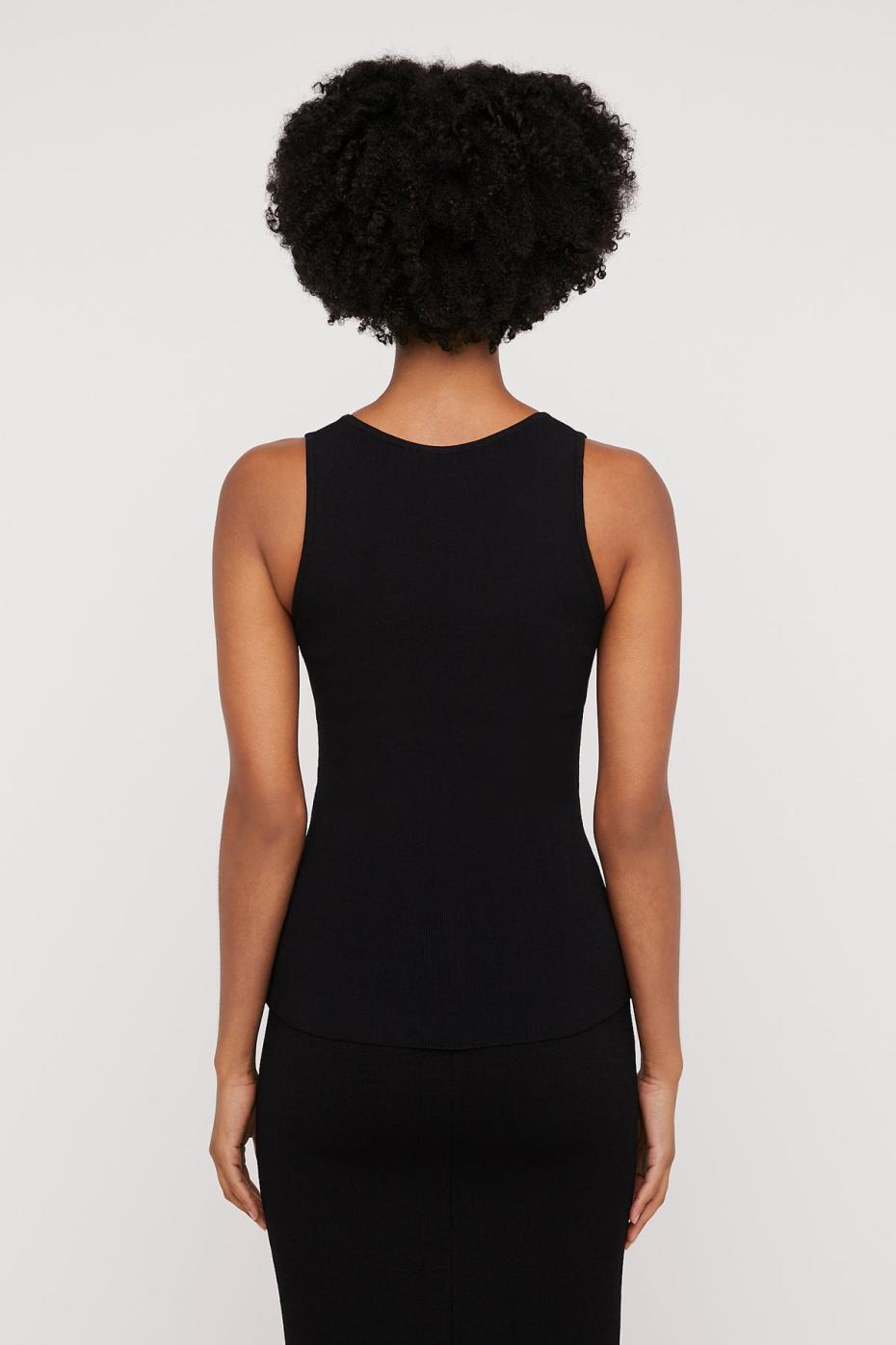 Tops | Women Scanlan Theodore CREPE KNIT SINGLET Black