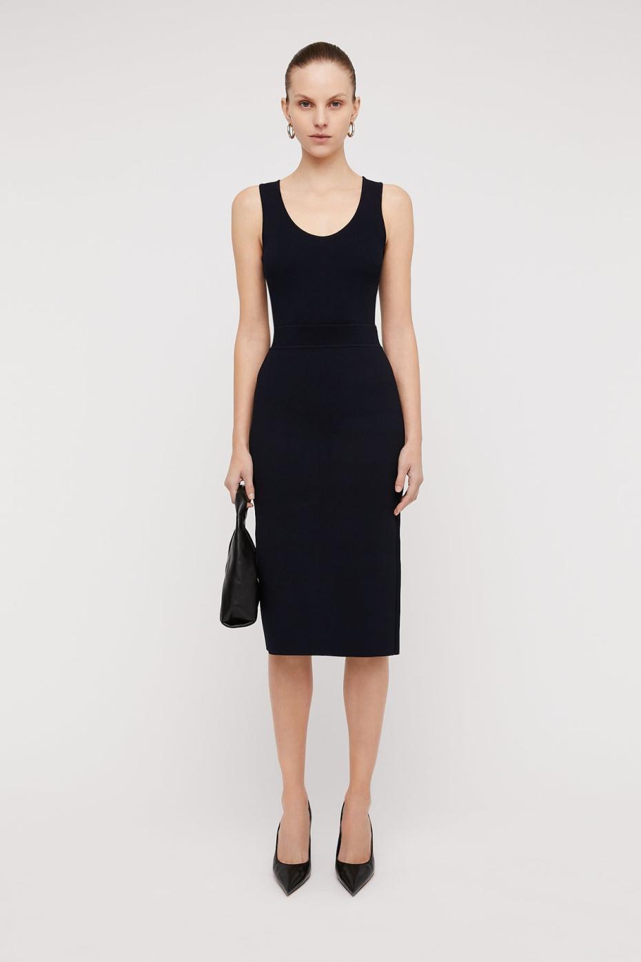 Tops | Women Scanlan Theodore CREPE KNIT SINGLET Navy