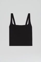Tops | Women Scanlan Theodore CREPE KNIT SQUARE CAMISOLE Black