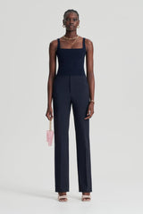 Tops | Women Scanlan Theodore CREPE KNIT SQUARE CAMISOLE Navy