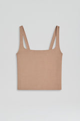 Tops | Women Scanlan Theodore CREPE KNIT SQUARE CAMISOLE Oat