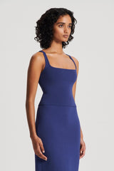 Tops | Women Scanlan Theodore CREPE KNIT SQUARE CAMISOLE Royal