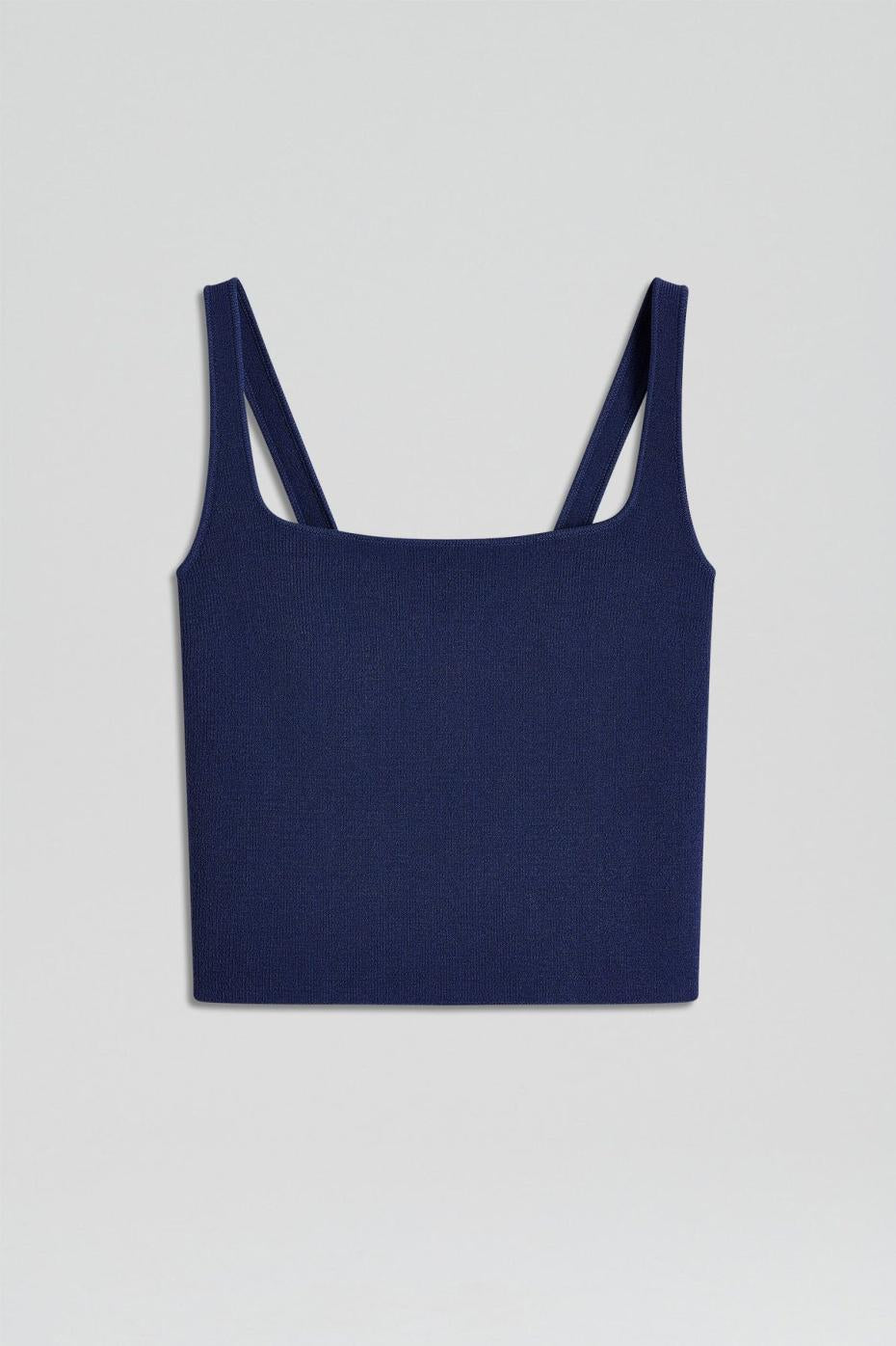 Tops | Women Scanlan Theodore CREPE KNIT SQUARE CAMISOLE Royal