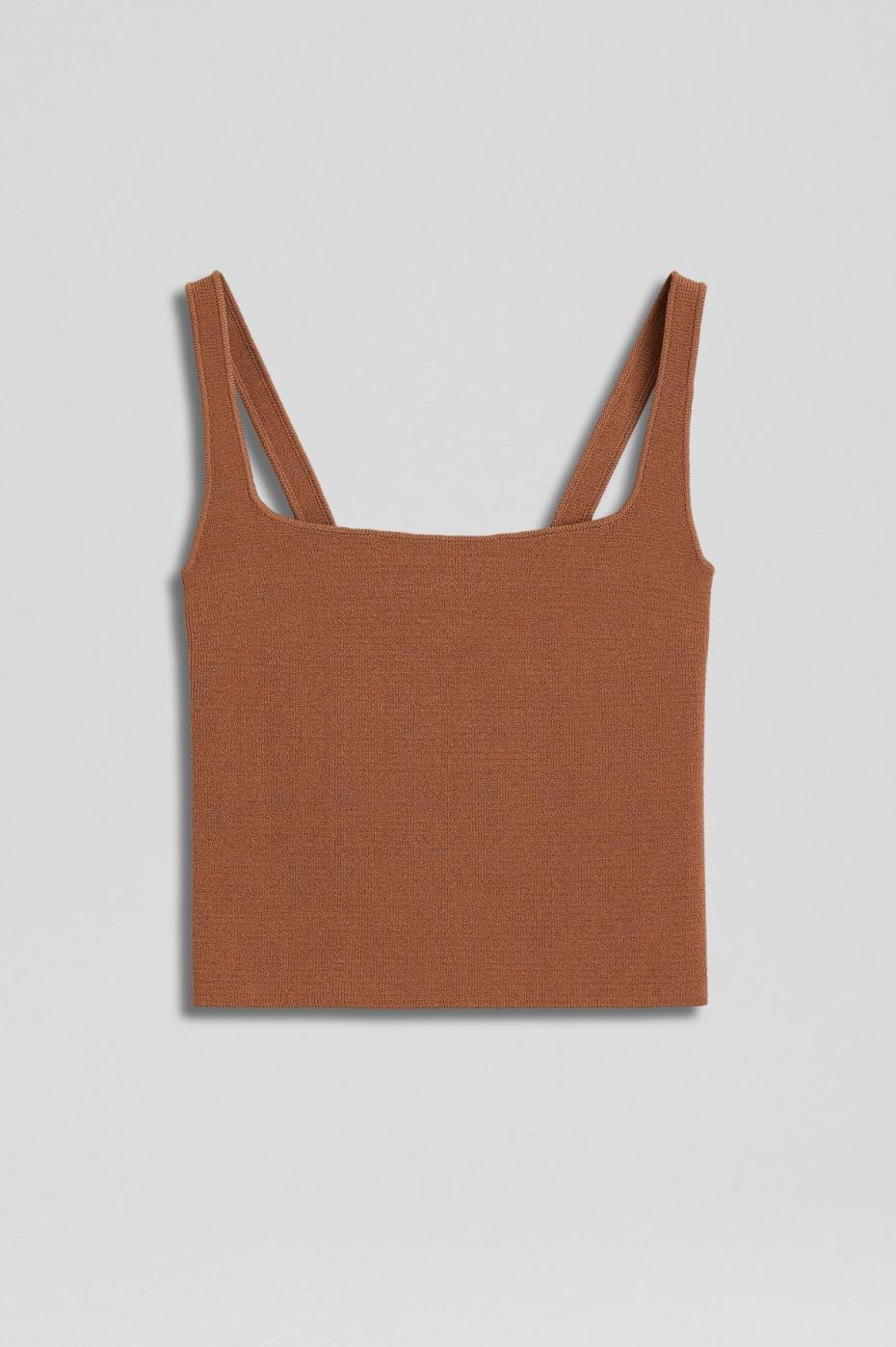Tops | Women Scanlan Theodore CREPE KNIT SQUARE CAMISOLE Spice