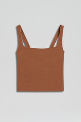 Tops | Women Scanlan Theodore CREPE KNIT SQUARE CAMISOLE Spice