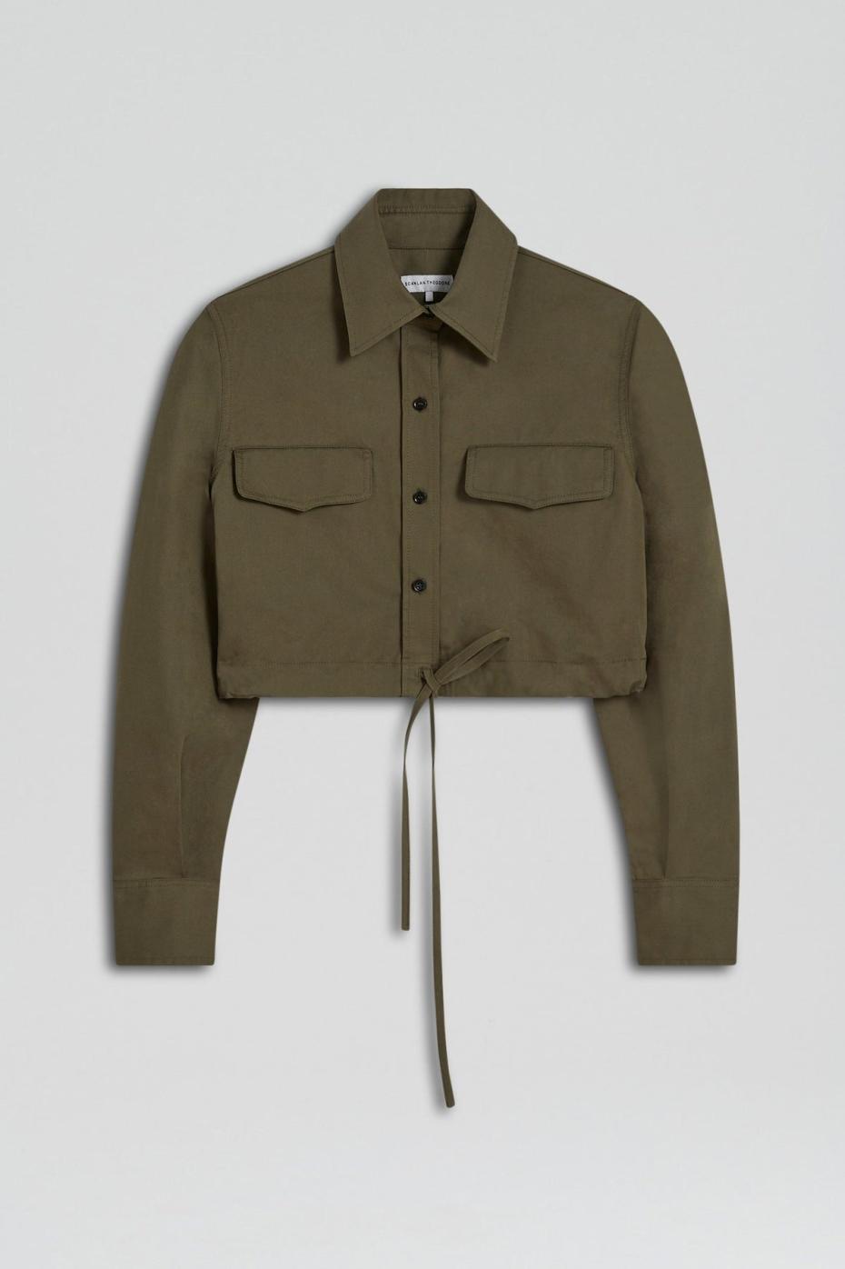 Tops | Women Scanlan Theodore CROP CARGO SHIRT Jungle