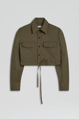 Tops | Women Scanlan Theodore CROP CARGO SHIRT Jungle