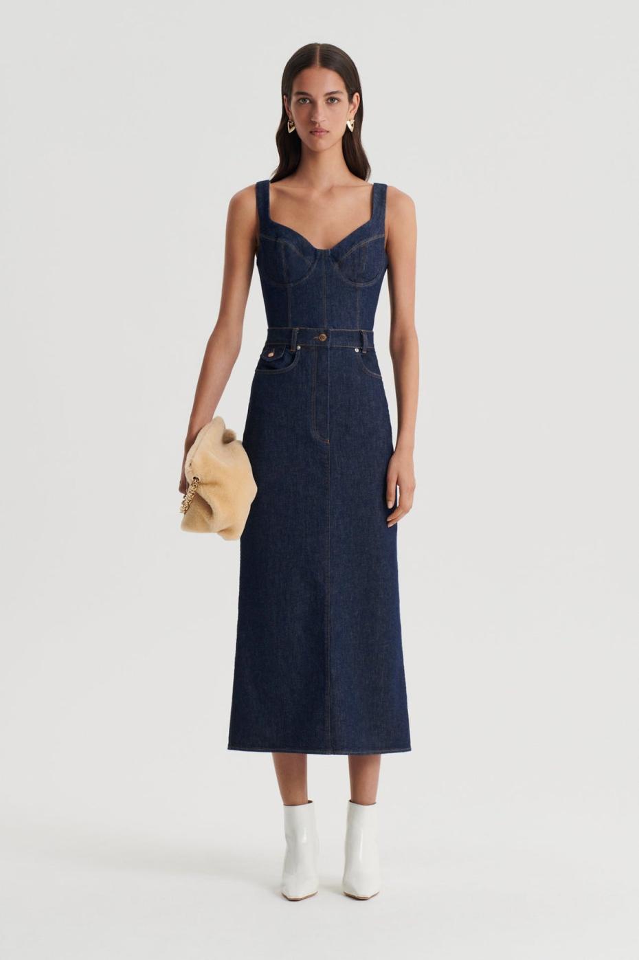 Tops | Women Scanlan Theodore DENIM BRALETTE Indigo.b