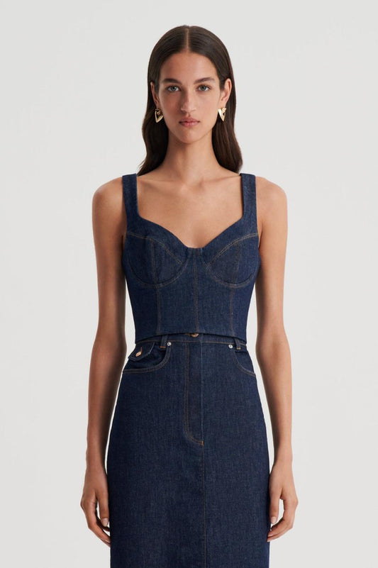 Tops | Women Scanlan Theodore DENIM BRALETTE Indigo.b