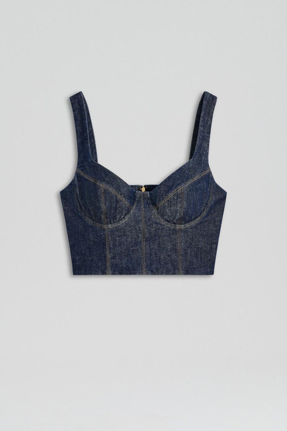 Tops | Women Scanlan Theodore DENIM BRALETTE Indigo.b