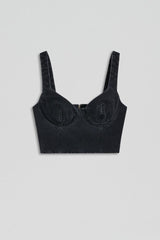 Tops | Women Scanlan Theodore DENIM BRALETTE Washed.black.g