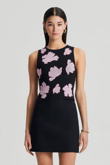 Tops | Women Scanlan Theodore EMBROIDERED FLORAL MESH TOP Black.pink