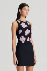 Tops | Women Scanlan Theodore EMBROIDERED FLORAL MESH TOP Black.pink