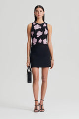 Tops | Women Scanlan Theodore EMBROIDERED FLORAL MESH TOP Black.pink